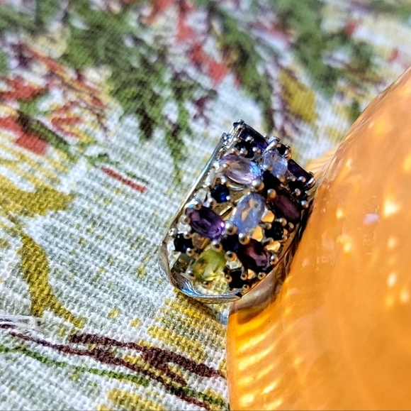 COPY - 🦚  SS Multi-Gemstone Ring - Picture 12 of 16